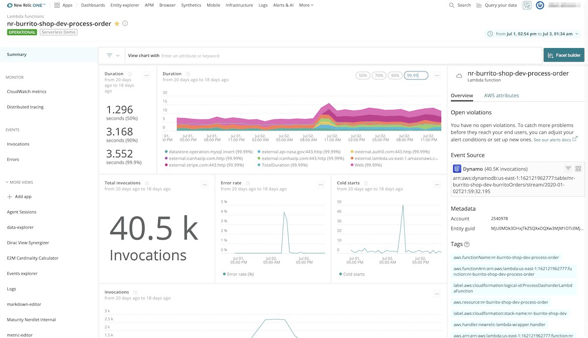 new relic serverless