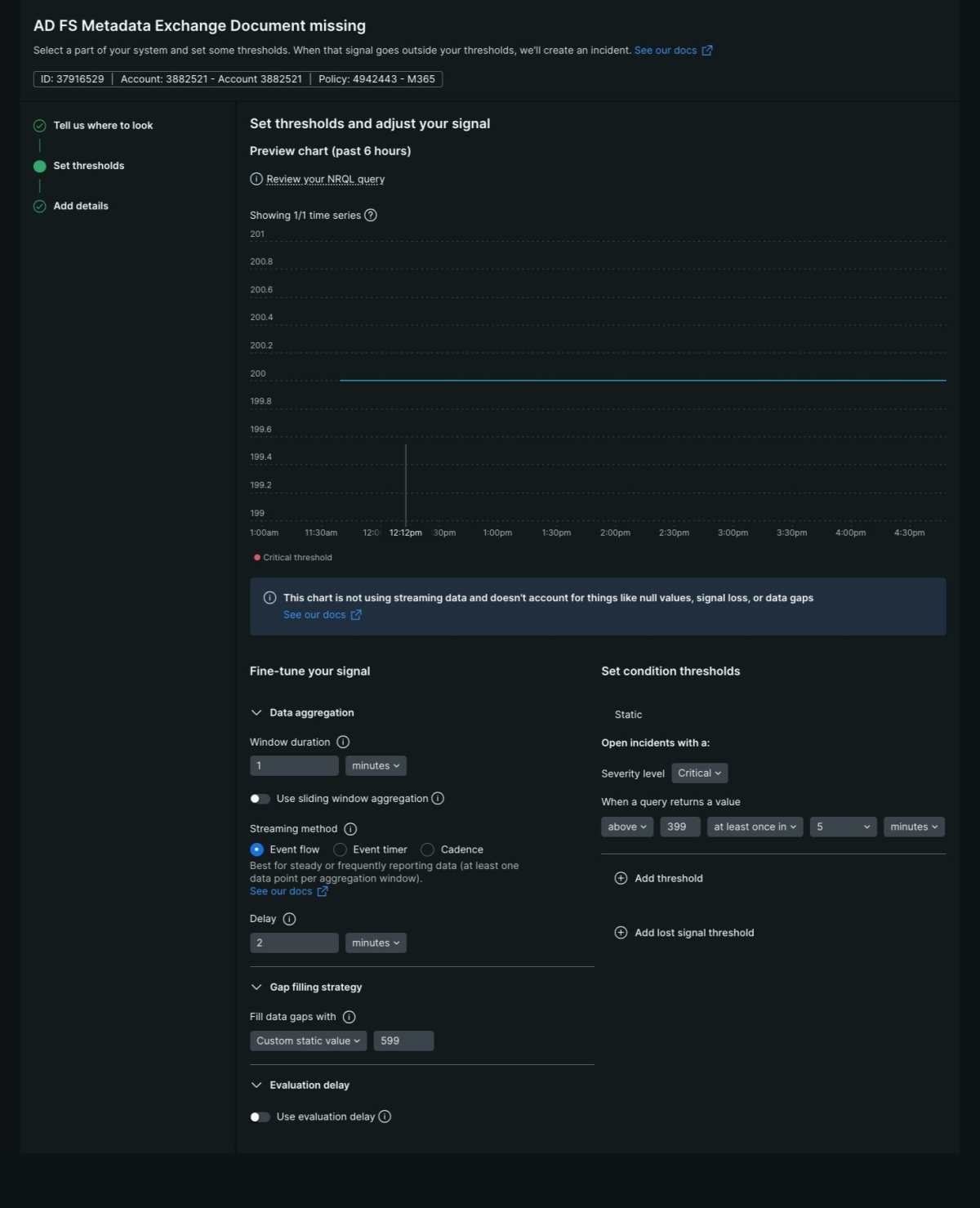 m365 adfs metadata nr alert