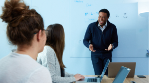 People collaborating in office