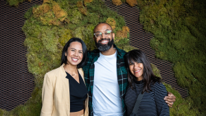 Photo of Ariane, Tyrone, and Kim.