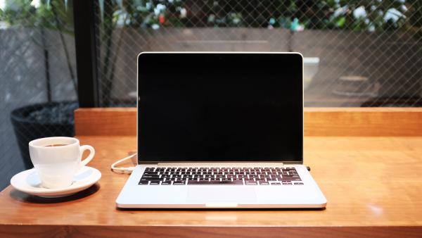 Computer on a desk