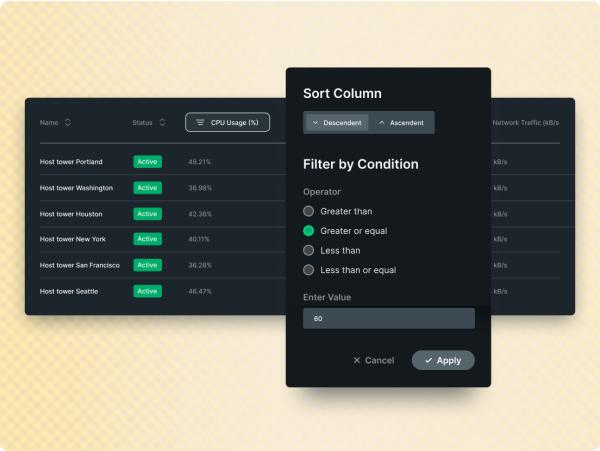 Screen of infrastructure dashboard showing instances that are underutilized.