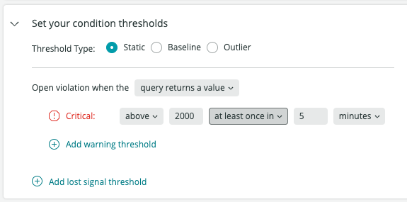 Set threshold for LCP