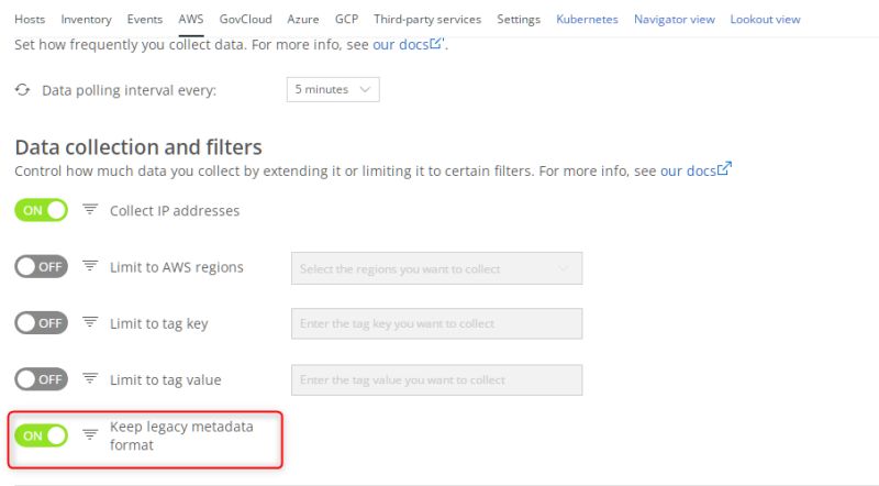 Keep legacy metadata format