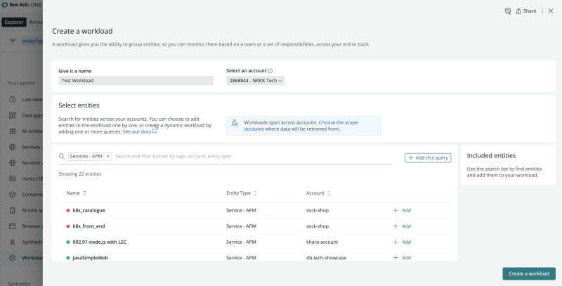 Workload setting