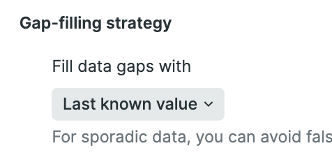 Gap filling settings