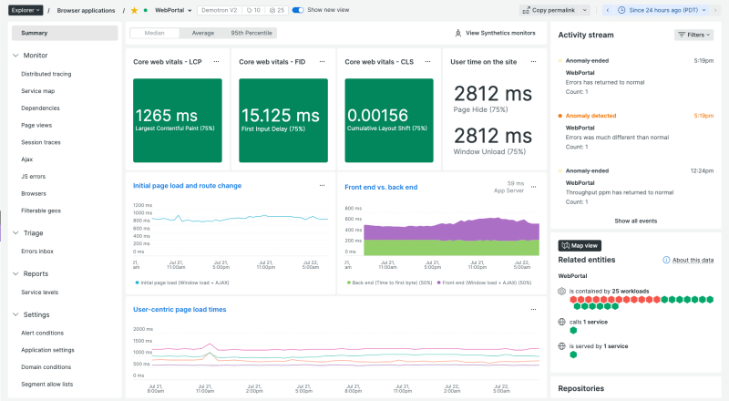 newrelic browser