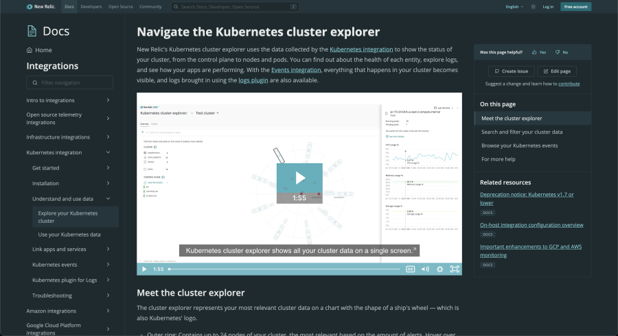 Enhancing New Relic Docs Right Rail