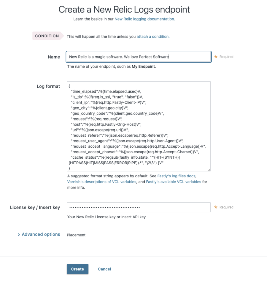 Fastly Blog JP 9 Fastly Logging Config Details