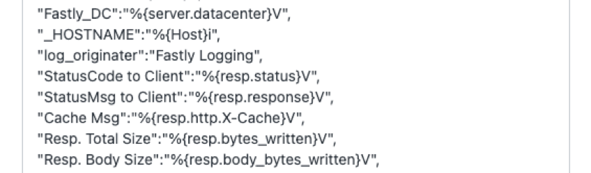 Fastly Blog JP 10 Logging Setting Sample