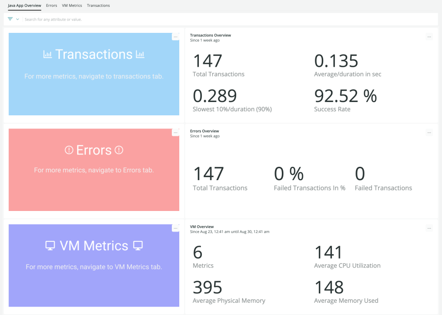 Mule ESB quickstart dashboard screen shot