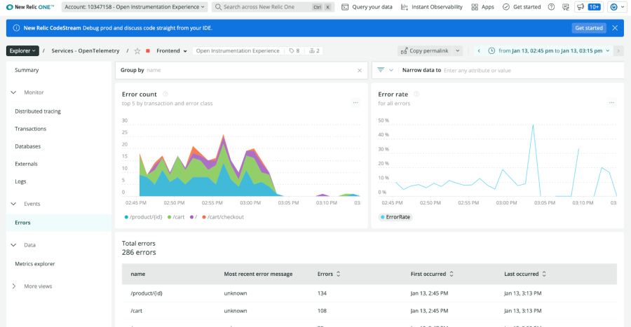 Trace maps user interface