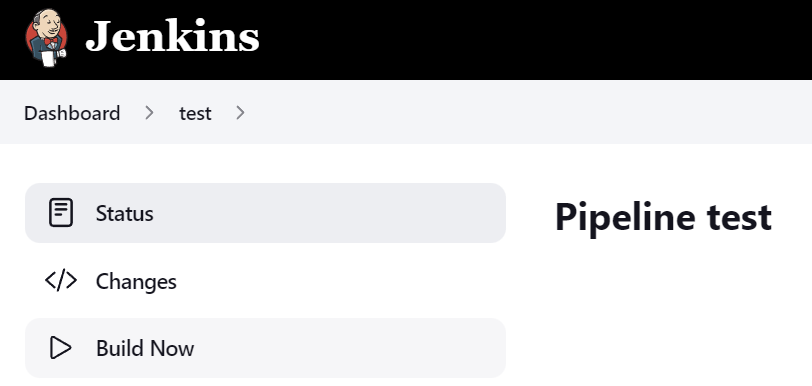 Pipeline test with Build Now option.