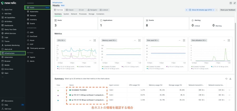 1st-step-guide insfrastructure show data