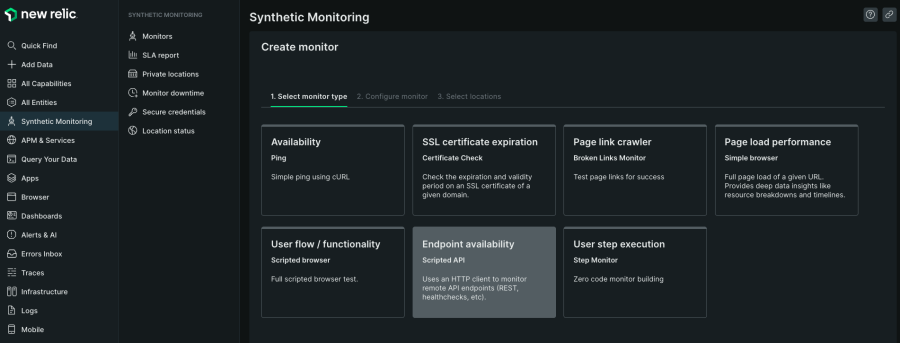 service overview create monitor