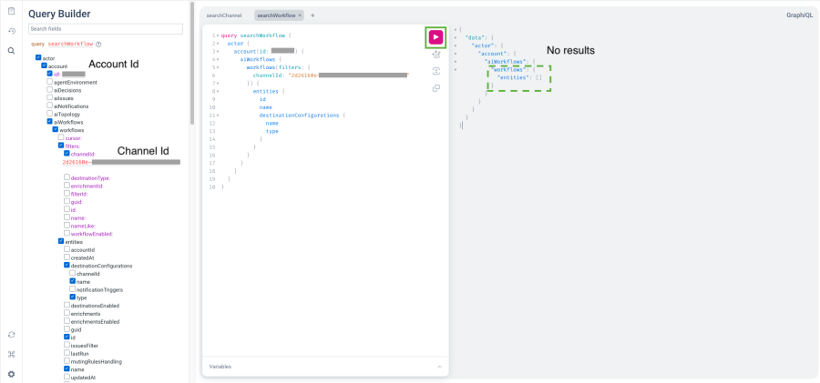 (FailedToRemoveDestination) Search Workflow by channelId