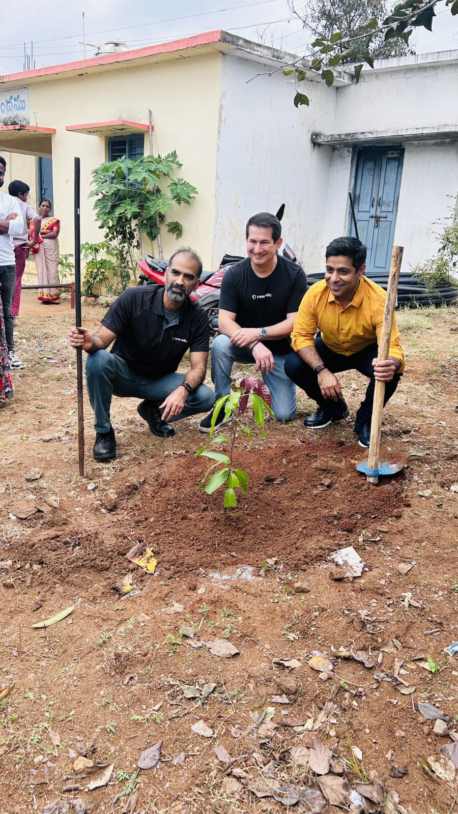 Relics volunteering at a Hyderabad high school 