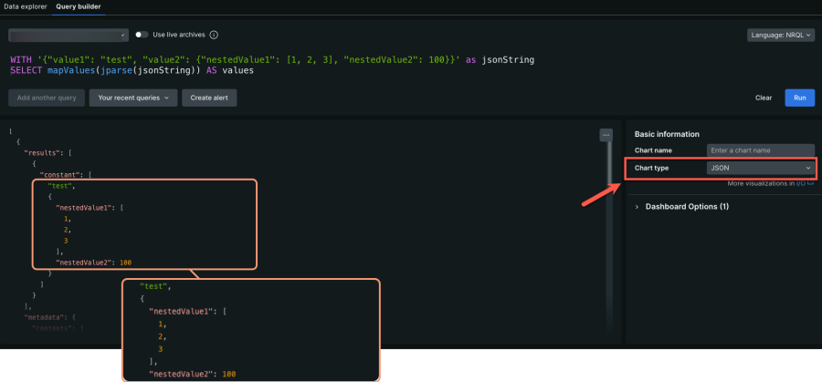 NRQL Mapvalues nested parse