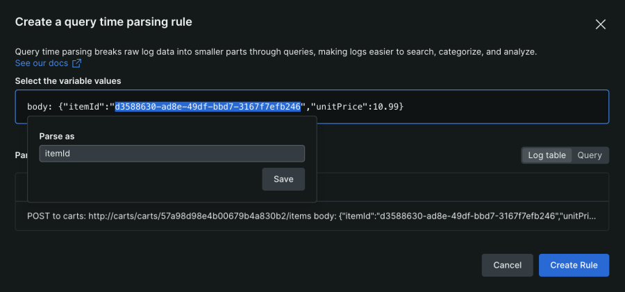 Define parsing expression