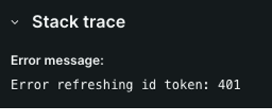 Stack trace