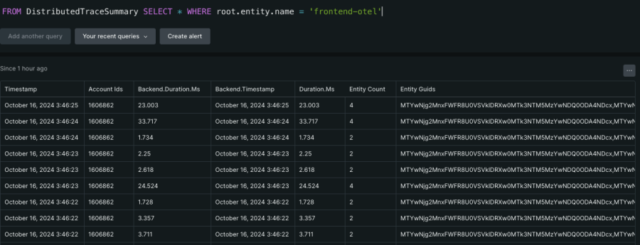 frontend transaction time