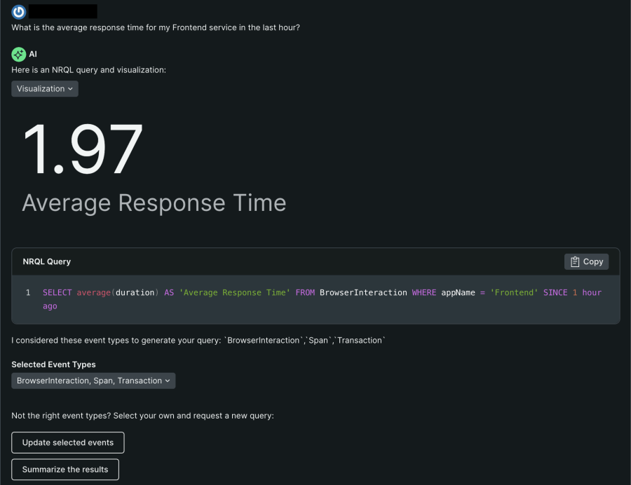 average response time