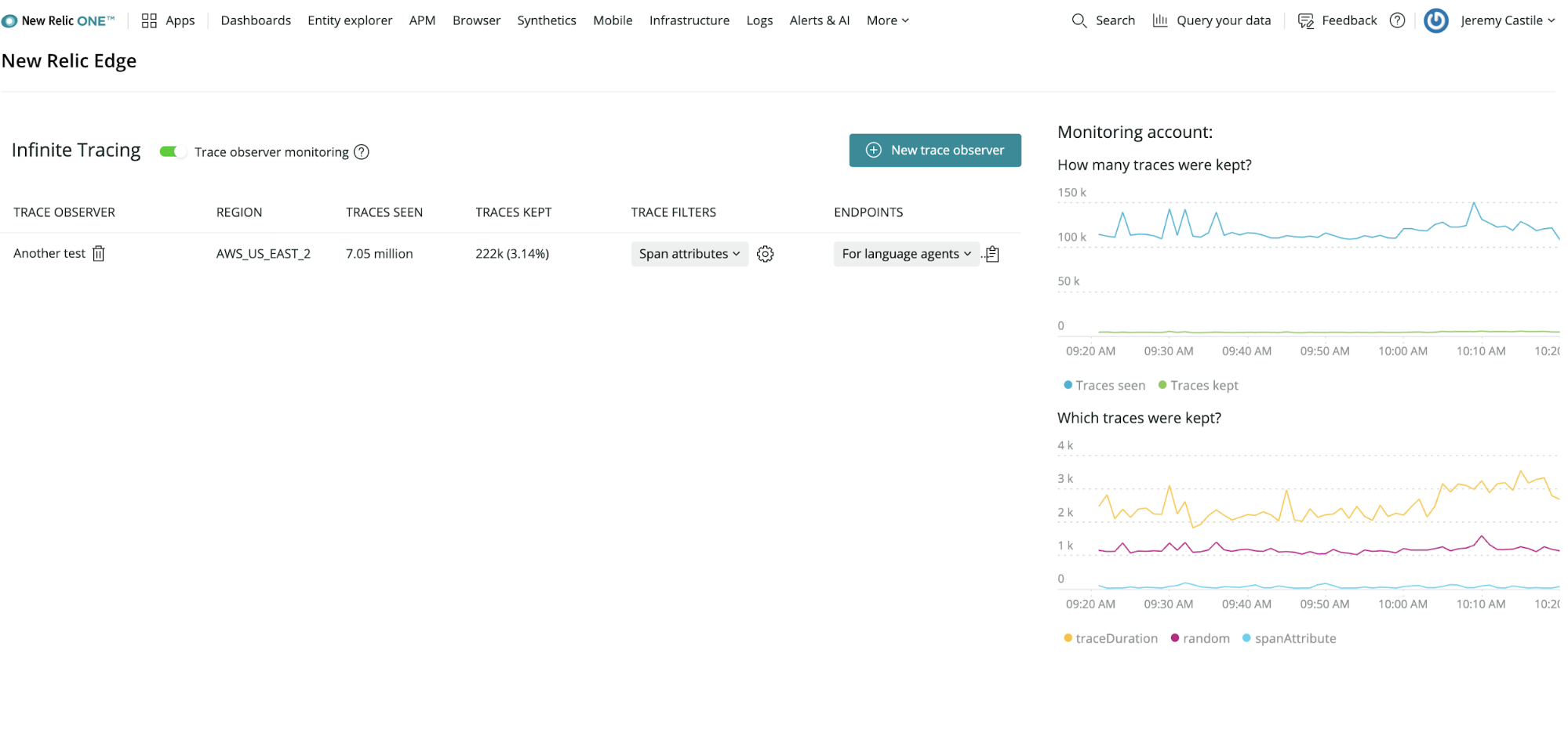 New Relic Edge app